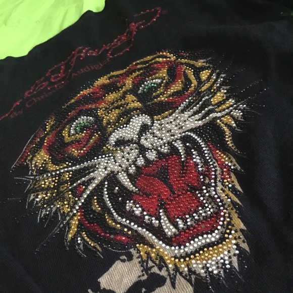 Gorgeous Blinged Out Ed Hardy Sweater - Picture 6 of 8